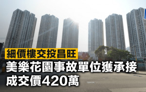 細價樓交投昌旺 美樂花園事故單位獲承接 成交價420萬