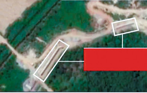 卫星图像：北韩在两韩边界建「围墙」