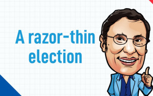 又中又英｜A razor-thin election