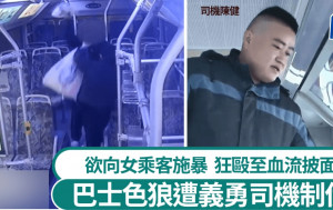 南京深夜尾班車色狼施暴女客  遭義勇司機制伏｜有片