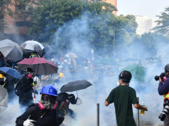 2019年反修例风波中，香港理工大学被示威者占据。资料图片