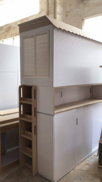 有家俬设计公司推出「屋仔床」称供外佣瞓。（网上图片）