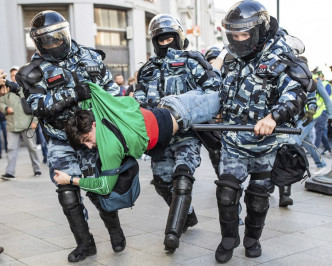 有團體指警方在莫斯科的示威抗議拘捕245人。AP