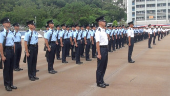 香港警察学院除有专业步操表演外，还有国家安全教育展览。资料图片