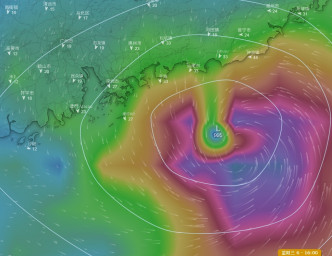 美國預報熱帶氣旋靠近粵東沿岸。網上圖片