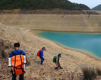 大媽疑萬宜水庫暢泳。網上圖片