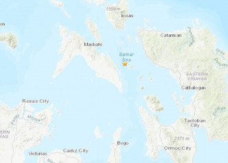 菲律賓附近海域發生6.6級地震。(網圖)
