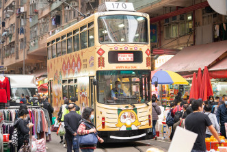 是次「賀年花車」車身是由香港電車及「天下貓貓一樣貓」團隊聯手設計。電車圖片