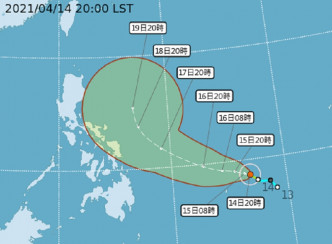 颱風在台灣旱情上恐「幫倒忙」。中央氣象局圖片