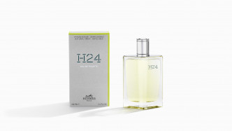 Hermes H24男士香水/$1,000/100ml，打破男士香水慣常的木香調，以快樂鼠尾草帶來嶄新的植物芳香。