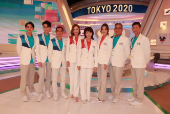 陈贝儿与郑裕玲等为TVB主持《2020东京奥运开幕礼》。