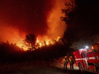加州大火情况。AP相片