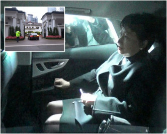 郑若骅乘坐的私家车驶入礼宾府。