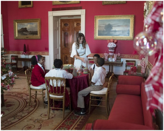 白宫整个圣诞布置由梅拉尼娅操刀。AP