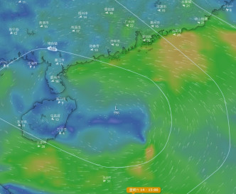 欧洲预报显示南海有一个热带扰动发展并靠近海南岛。网上图片