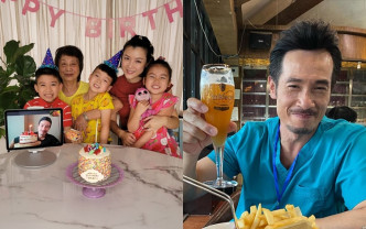 雖然陳豪只能跟妻兒和媽咪隔空慶祝，但已Sweet爆。