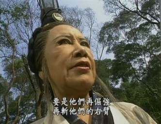 台湾演员张冰玉，将灭绝师太的狠绝演绎得淋漓尽致动作。网图