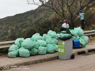 估計清理了超過20袋的垃圾。Wing Ming Facebook圖片