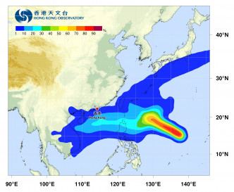 艾莎尼会在未来数日横过菲律宾以东海域，随后路径及强度存在变数。天文台