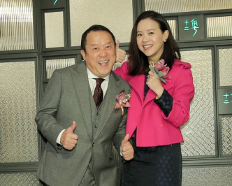 曾志偉與女兒曾寶儀在台北出席活動。
