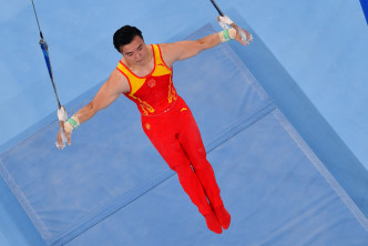 刘洋夺得男子吊环冠军。新华社图片