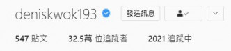 3爷IG Followers已去到32.5万。