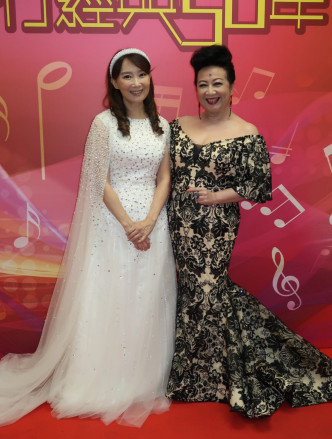陈美龄（左）昨晚录影节目《流行经典50年》。
