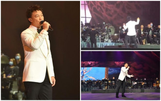 陳奕迅前晚在會展演出慈善音樂會。