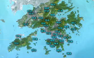 天文台今早錄得最低18.3度，為有記錄以來第5冷的「霜降」。