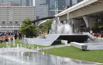 觀塘海濱音樂噴泉明日啟用。 政府圖片