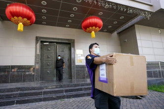 美国早前关闭中国驻休斯敦领事馆。AP资料图片
