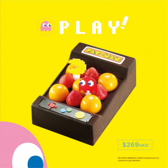 PAC-MAN PLAY! 鲜果焦糖慕丝游戏机蛋糕 。东海堂图片