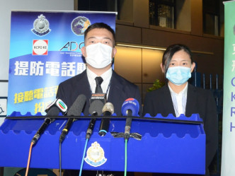 东九龙总区重案组第三队署理总督察沈灏旻（左）。