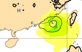 欧洲中期天气预报中心(ECMWF) 料风暴登陆汕头。