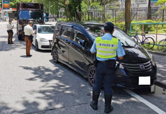 部分肇事车辆。警方提供