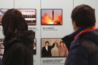 朝鮮的導彈發射照片。AP