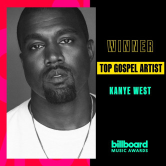 Top Gospel Artist - Kanye West。