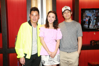 陈炜、黄智贤和翟威廉联同无綫新剧《好日子》众台前幕后，晚上出席首播饭局。