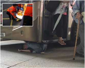 女子被巴士撞倒后重伤，送院抢救。图:读者提供