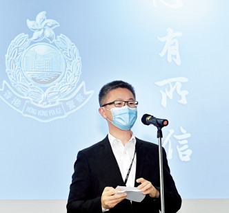 警務處處長蕭澤頤致辭時表示鄧炳強在警隊貢獻良多。警方圖片
