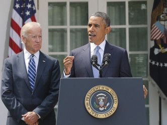 拜登在奧巴馬政府曾任副總統長達8年。AP圖片