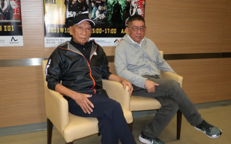 袁和平和導演蕭惠雄出席動作電影講座。