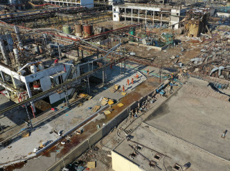 江蘇鹽城市化工廠於上周四(21日)發生爆炸事件。新華社圖片