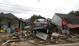 印尼灾区受损严重。AP图片
