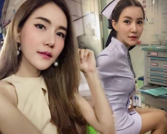 泰國索護士上載短裙自拍照爭權益惹爭議。網上圖片
