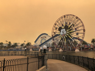 迪士尼乐园烟雾弥漫。网上图片