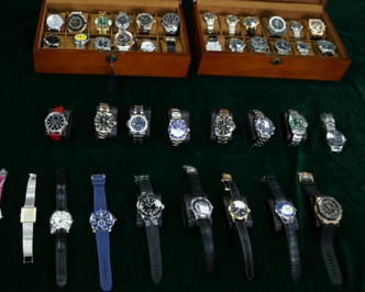 涉案手錶共超過1500隻。網圖