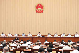 北京举行的人大常委会会议审议《港区国安法》草案。新华社资料图片