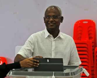 馬爾代夫民主黨的索利赫。AP