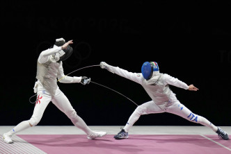 奥运男子花剑个人赛，港队张家朗夺金。AP图片